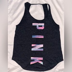 VS Pink Open Back Tank